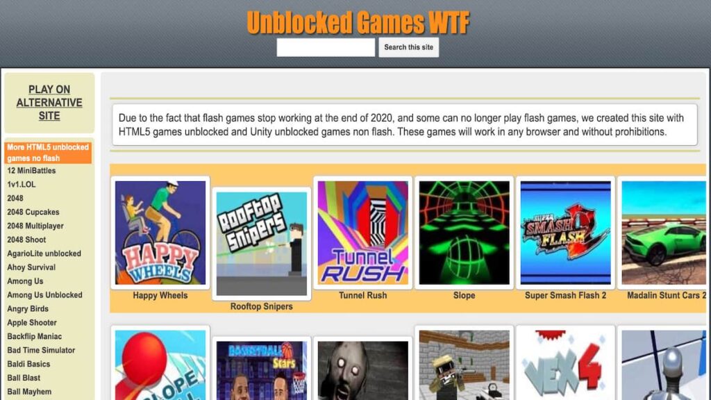 unblocked game websites no flash Alethea Mcfarland