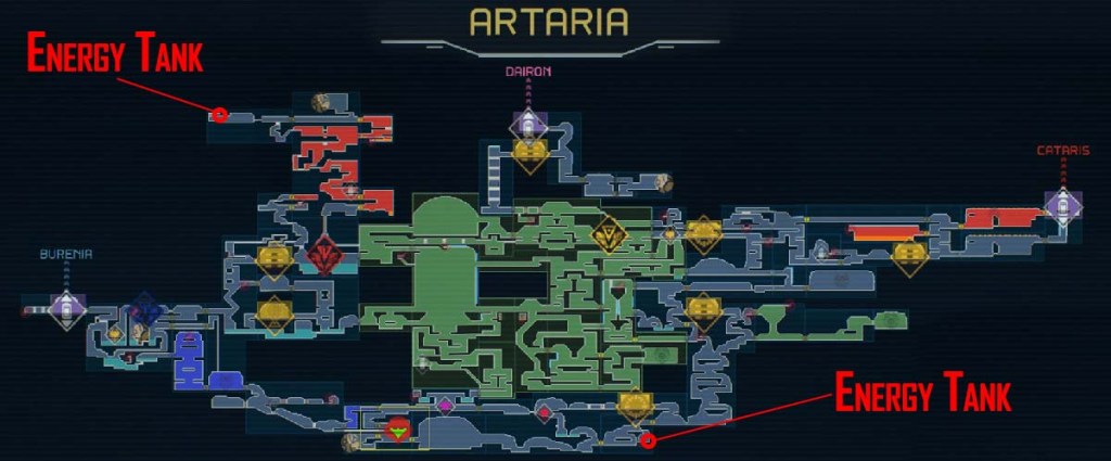 Metroid Dread ARTARIA map
