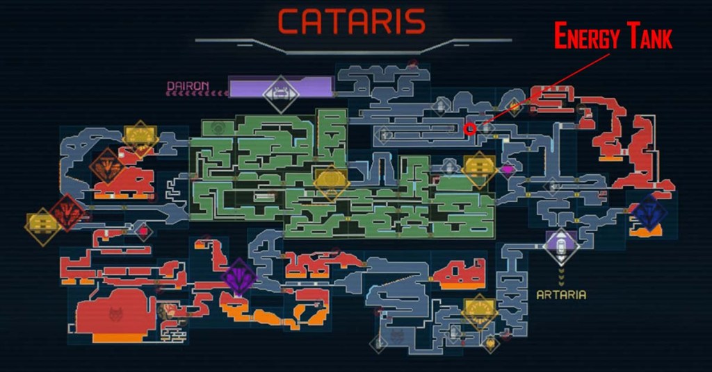 Metroid Dread Cataris map