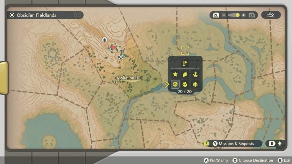 How to mark locations on the map with the Arc Phone in Pokémon Legends ...