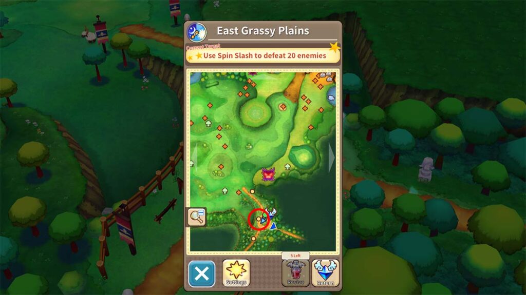 Fantasy Life East Grassy Plains Map
