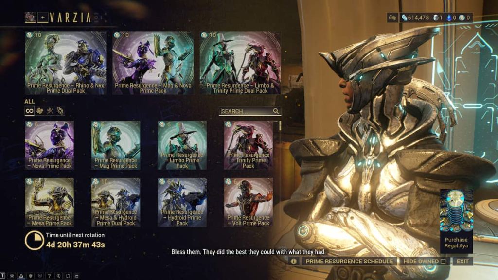All Warframes available during Prime Resurgence Week One Pro Game Guides