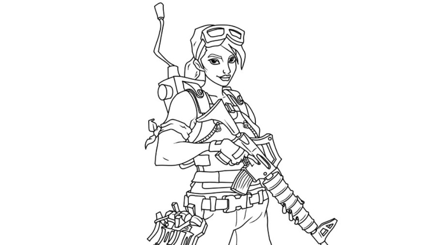 Fortnite Coloring Page