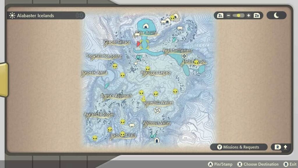 Alabaster Icelands Pokémon spawn list in Pokémon Legends: Arceus - Pro ...