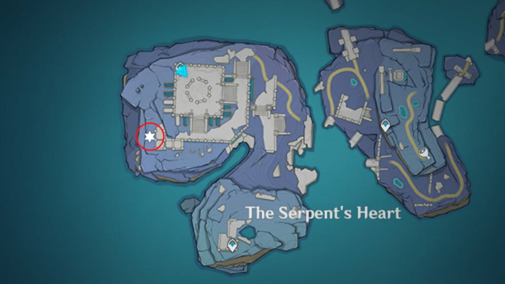 How to solve the triangular mechanism puzzle southwest of The Serpent's