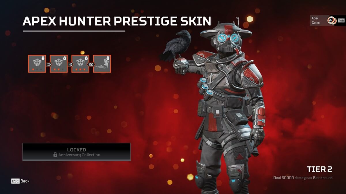 How To Evolve The Apex Hunter Prestige Bloodhound Skin In Apex Legends Pro Game Guides