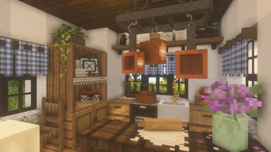 Best Minecraft Kitchen Design Ideas, What Kind Of Wood Do You Use To Make Kitchen Cabinets In Minecraft