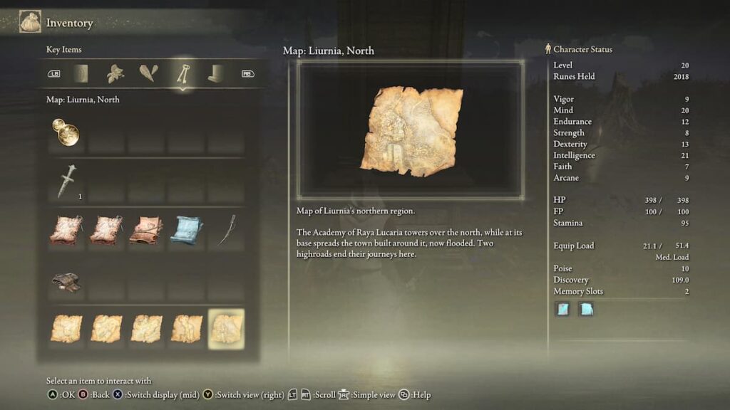 Where To Find The Liurnia North Map Fragment In Elden Ring Pro Game   Elden Ring Liurnia North Map Fragment Item Menu 1024x576 