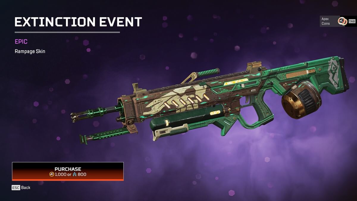 All weapon skins in the 3rd Anniversary Collection Event for Apex 