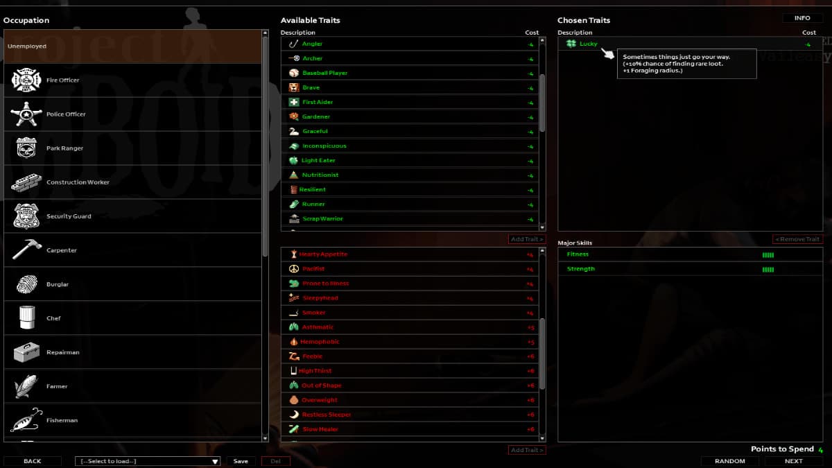 Is the Lucky Trait worth it in Project Zomboid?