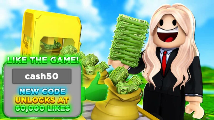 Roblox Bank Tycoon Character Holding Money