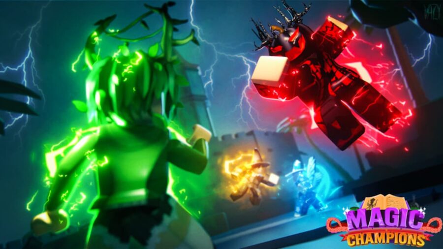 Roblox Magic Champions characters fighting