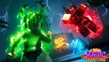Roblox Magic Champions characters fighting