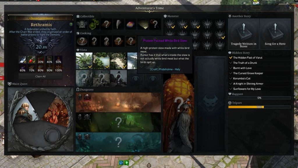 How to craft the Protein Packed White Bird Stew in Lost Ark? Pro Game