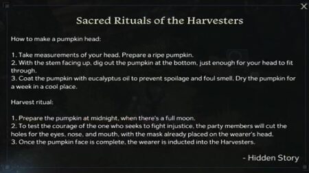 Where to find "Sacred Rituals of the Harvesters" Hidden Story in Lost