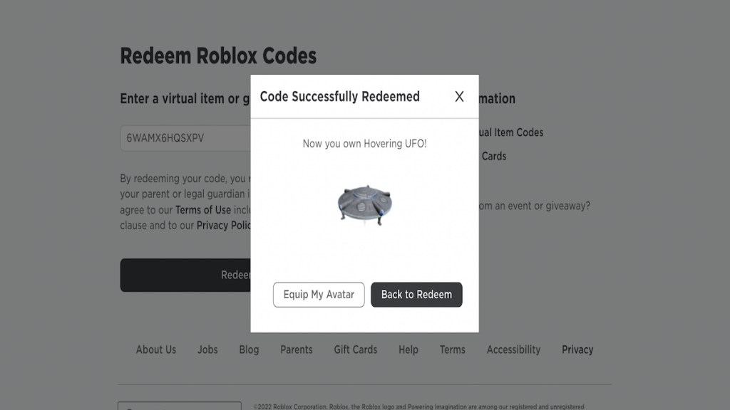 Code Roblox Hovering UFO