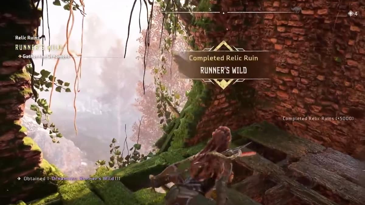 How to complete 'Runner's Wild' Relic Ruins in Horizon Forbidden West