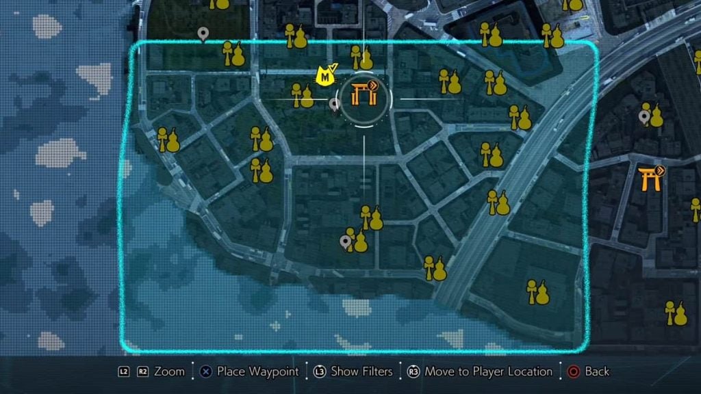 All relics locations in Shiroyama Shrine