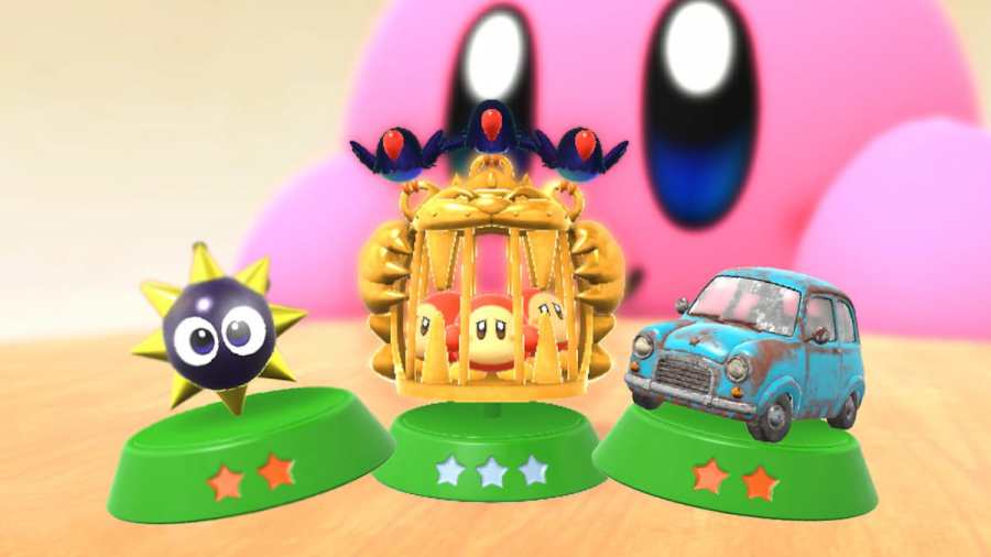 All Gacha Figure locations in to Wondaria Kirby and the