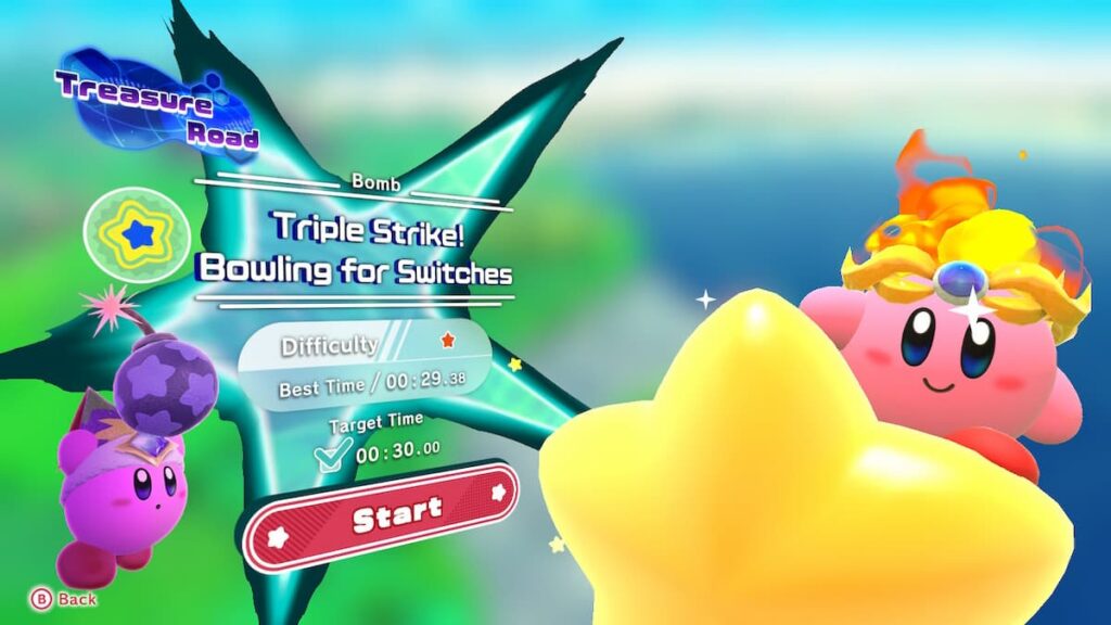 How to complete the Bomb Treasure Road stage in Kirby and the