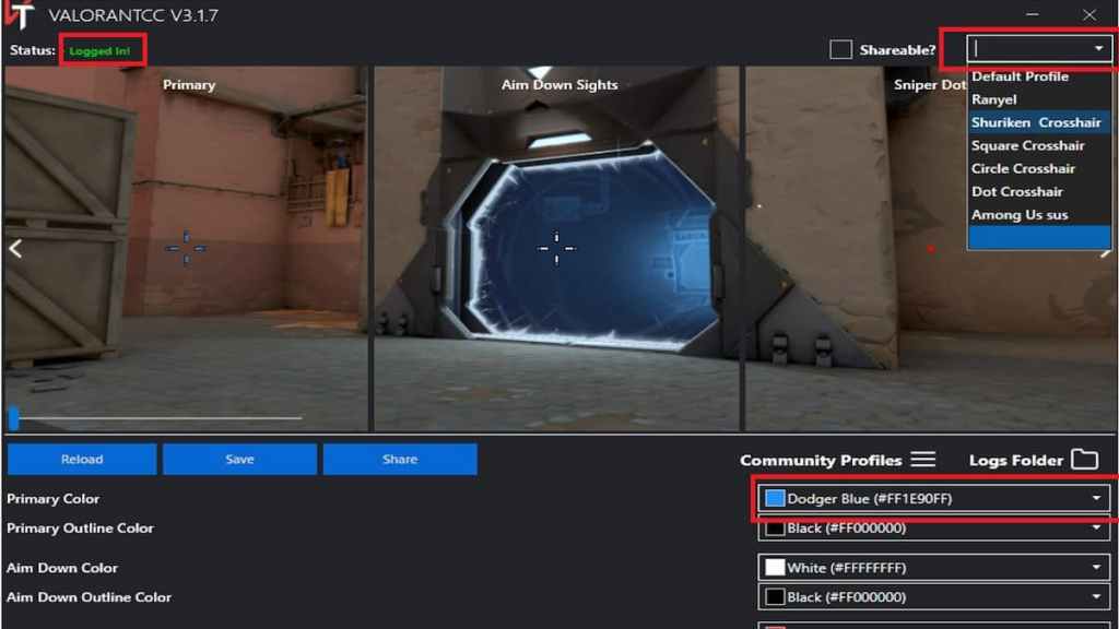 ENews How to get a blue crosshair in Valorant Pro Game Guides