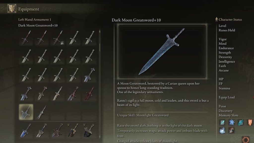 Dark moon greatsword. Клинки темной Луны.