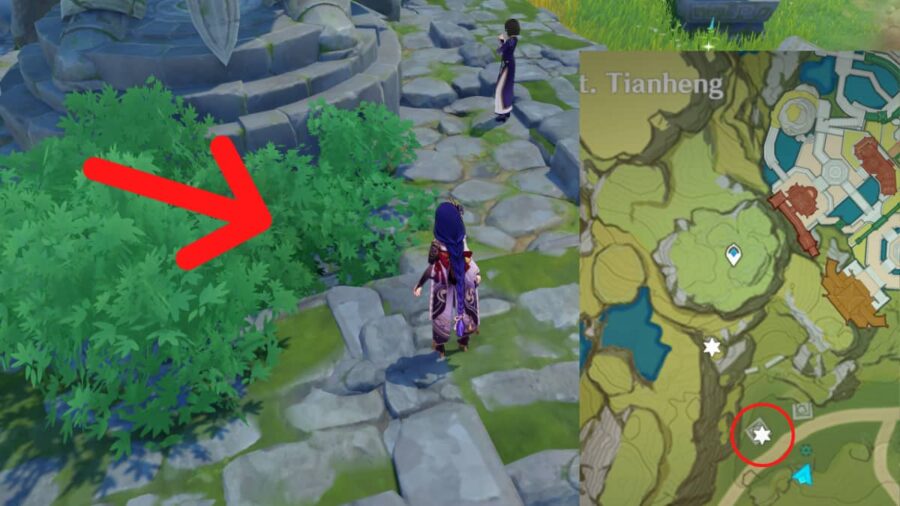Genshin Impact Where to find the 2 hidden Geoculus near Mt. Tianheng