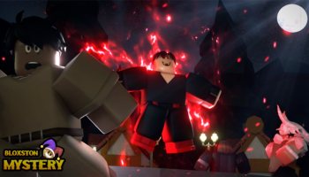 Roblox Bloxston Mystery character with red power
