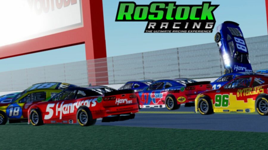 Roblox RoStack Racing cars on track