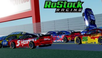 Roblox RoStack Racing cars on track