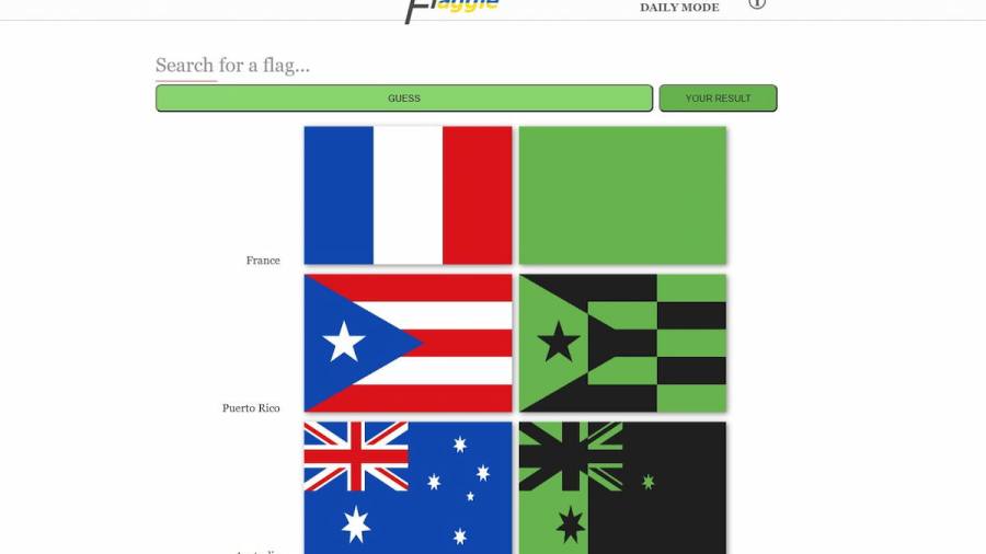 Flaggle - flag guessing game!