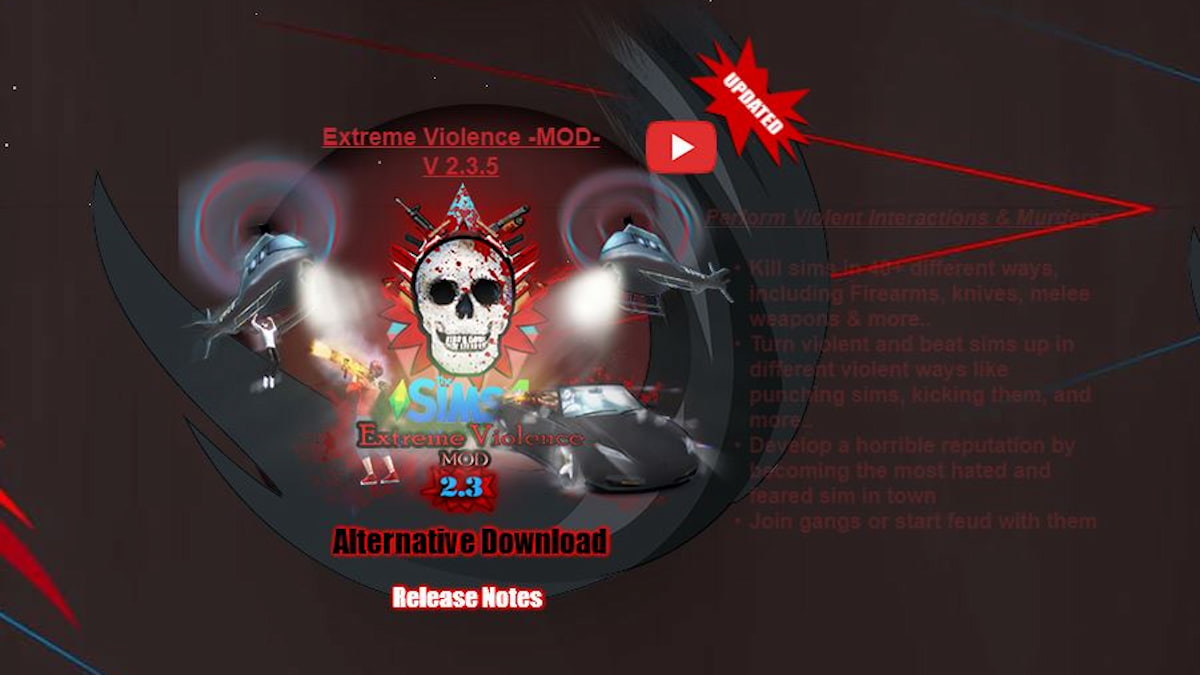 sims 4 how to download extreme violence mod