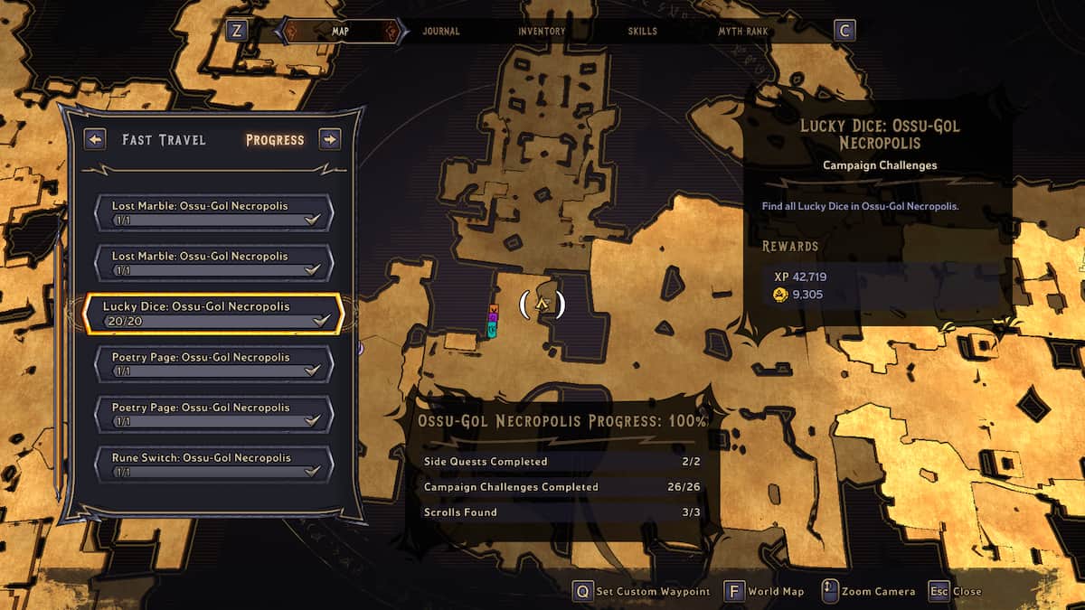 All Lucky Dice Locations in OssuGol Necropolis in Tiny Tina's