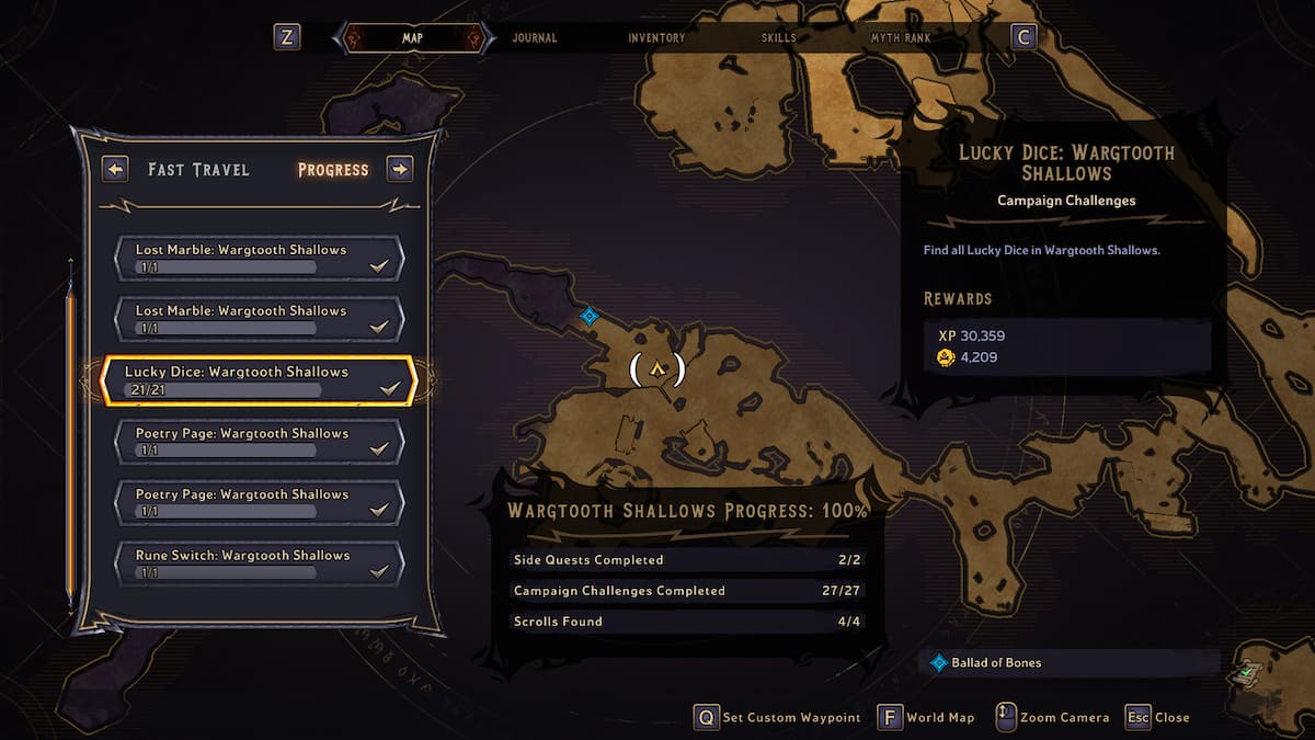 All Lucky Dice Locations in Wargtooth Shallows in Tiny Tina's