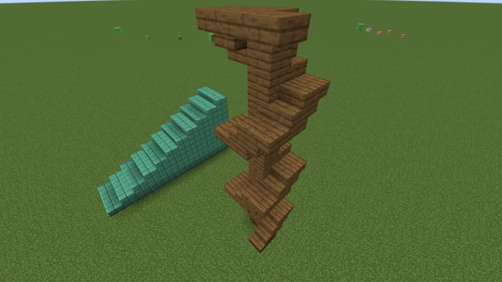 minecraft spiral staircase corner