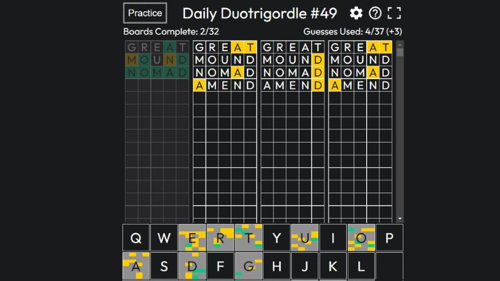 Daily Duotrigordle #50 Answers (April 21, 2022) - Pro Game Guides