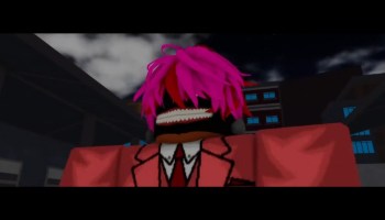 Roblox Project Ghoul character with pink hair