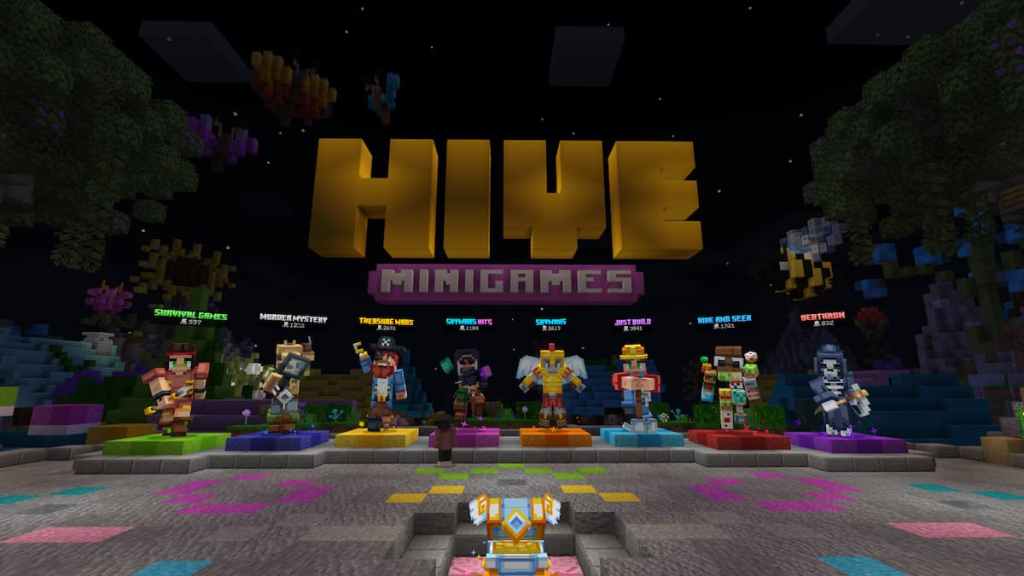 Servidor De Mini Jogo The Hive Minecraft Bedrock No PC PE Bed Wars- #