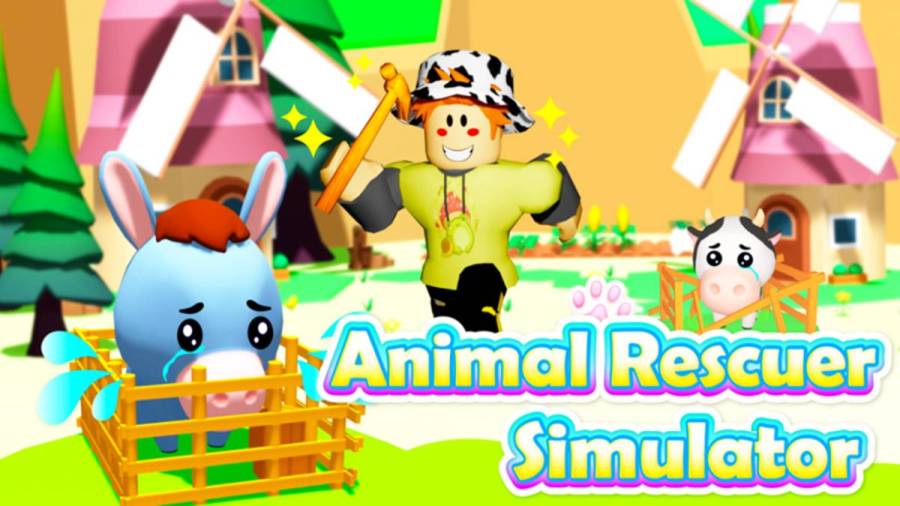Roblox Animal Rescuer Simulator character and animals