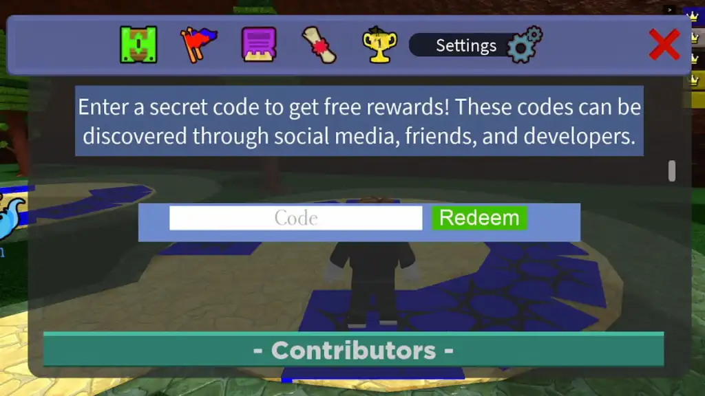 Redeem code box for Roblox Build a Boat for Treasure