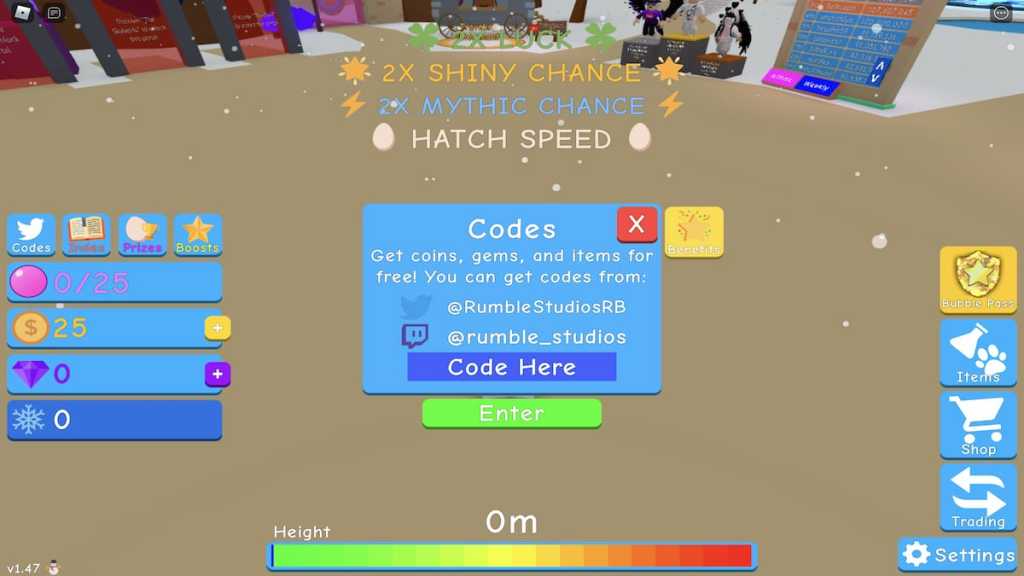 Roblox Peroxide codes for Product Essence, Choco Fluffies & Wungus in  December 2023 - Charlie INTEL