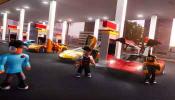 Roblox Driving Empire characters in parking lot