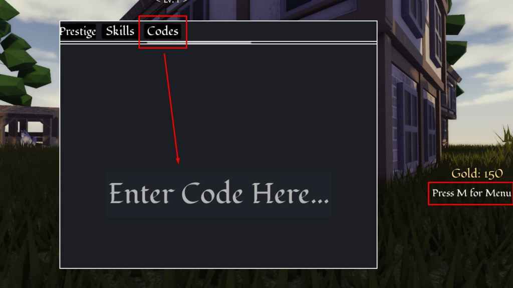 A screenshot of where đồ sộ redeem codes in Roblox Untitled Attack on Titan