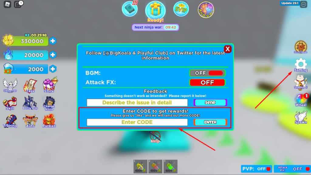 Roblox Anime Ninja War Tycoon Codes (December 2023)