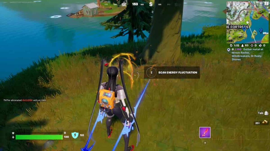 Use Sensor Backpack To Find Energy Fluctuation Where to use the Sensor backpack to scan energy fluctuation in Fortnite