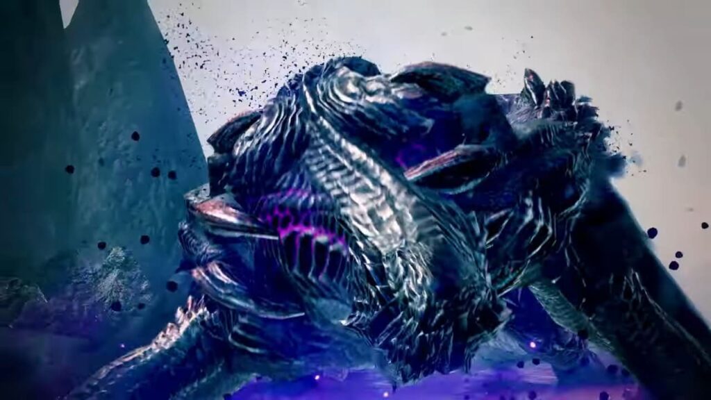 A picture showing off Gore Magala Flying Wyvern monster from Monster Hunter Rise: Sunbreak