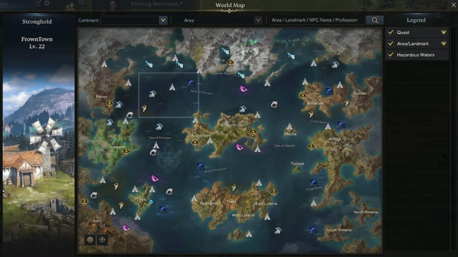 All Island Tokens areas in North Procyon Sea in Lost Ark Gamerstail