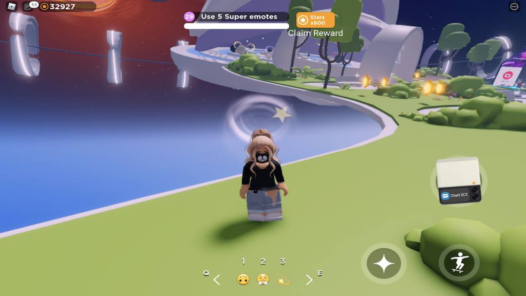 Roblox avatar using super emote