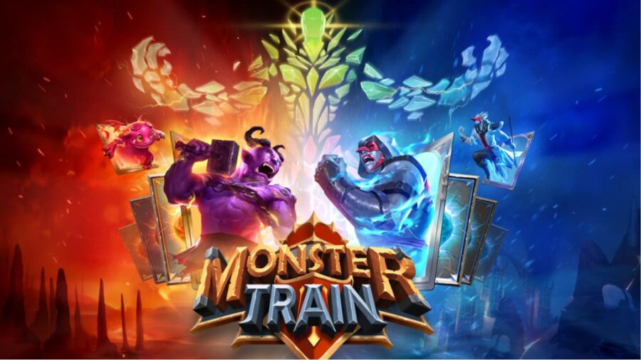 Monster Train demon fighting warrior and elemental