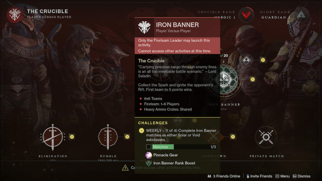 Destiny 2 Iron Banner Daily Challenge Guide - Pro Game Guides